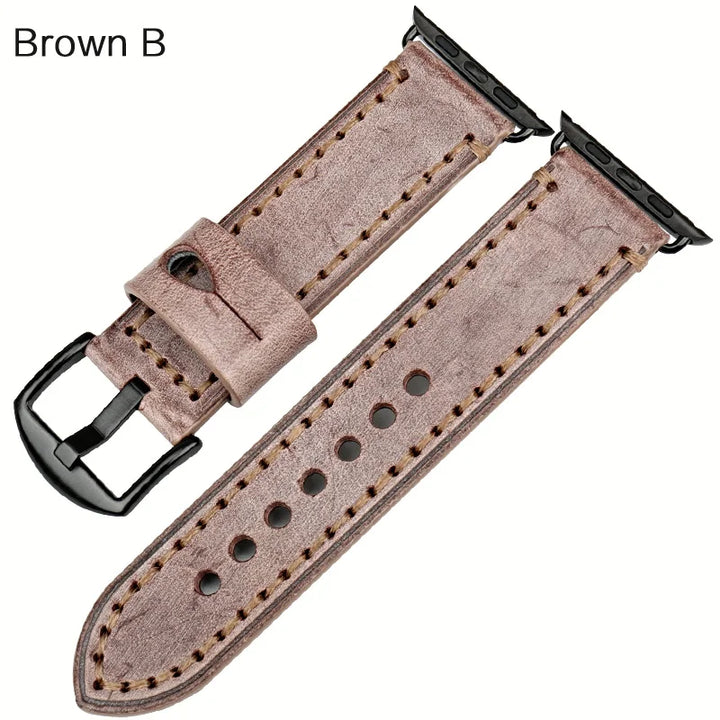 Vintage Bridle Leather Strap for Apple Watch 38-45mm