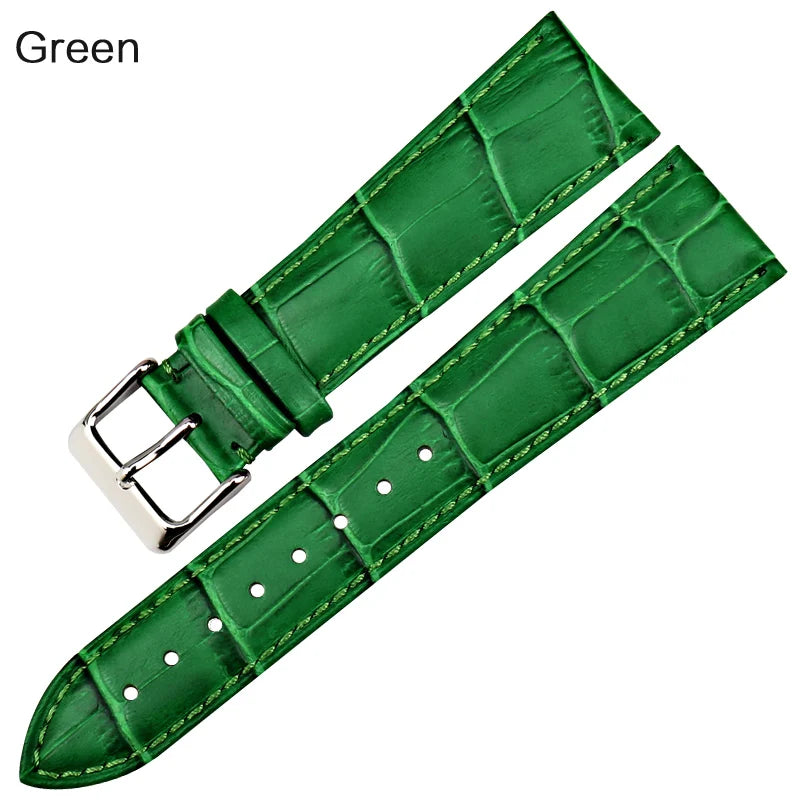 MAIKES Good quality watchbands white 14 16 18 20 22mm watch strap genuine leather watch band case for Tissot watch bracelet