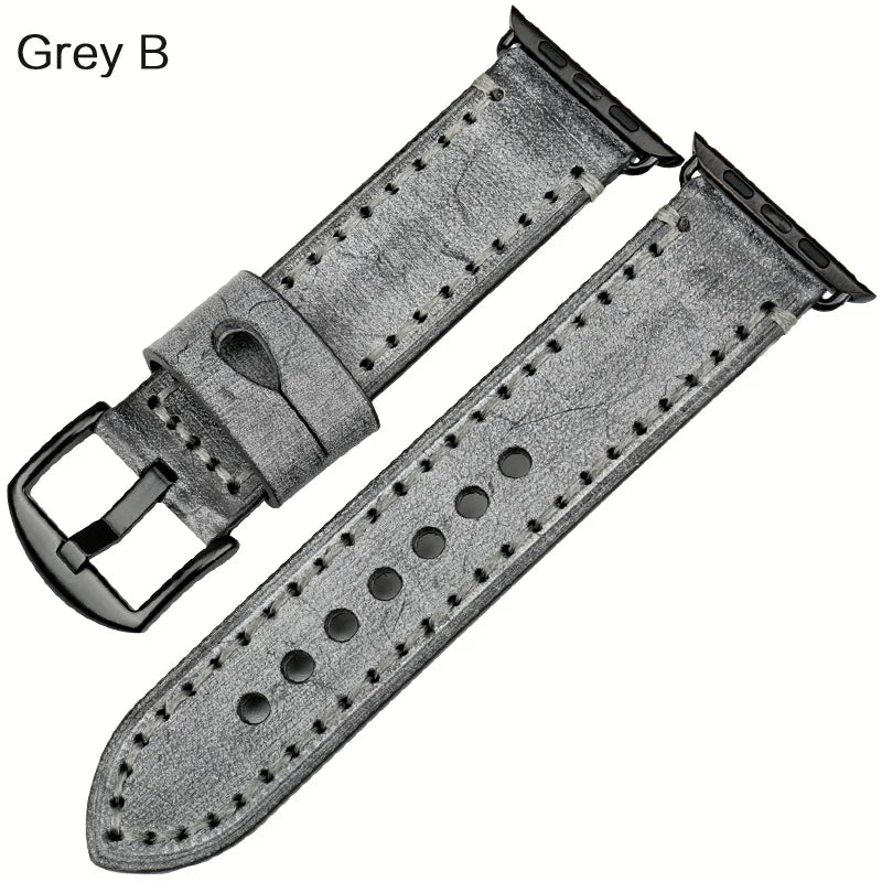 Vintage Bridle Leather Strap for Apple Watch 38-45mm