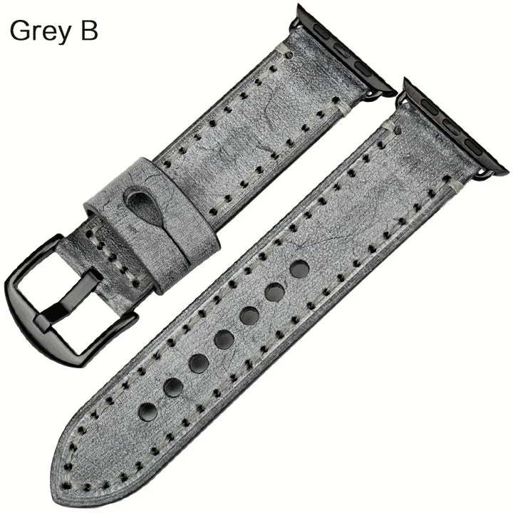 Vintage Bridle Leather Strap for Apple Watch 38-45mm