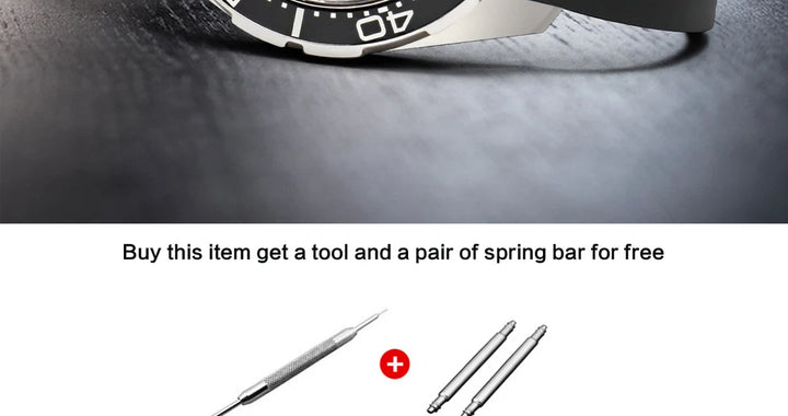 MAIKES New Design Watch Band Black 20mm 22mm 24mm Watchband Sports Fluoro Rubber Watch Strap Watch Accessories