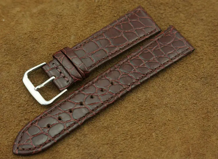 MAIKES Watch accessory Genuine leather watch band, High quality black watch strap 20mm for watch men