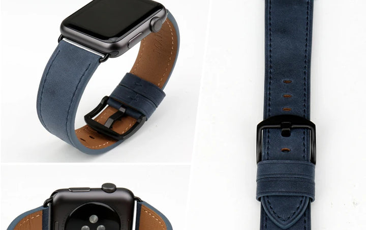 Top Quality Leather Strap For Apple Watch Band 45mm 41mm 44mm 40mm 42mm 38mm Series 7 6 SE 5 4 3 iWatch Watchband