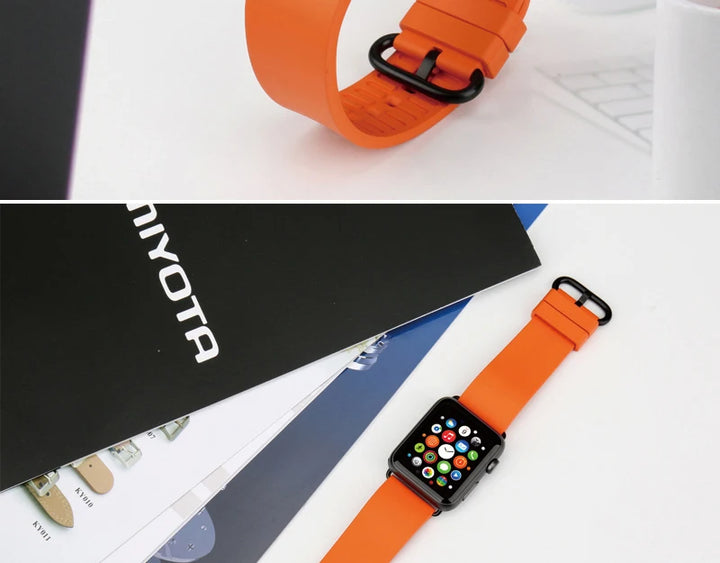 For Apple Watch Band 45mm 41mm 44mm 40mm 42mm 38mm Series 7 6 SE 5 4 3 Watchband Bracelet Sport Rubber iWatch Strap