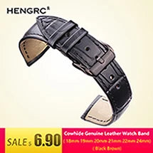 Solid Stainless Steel Watch Band Clasp 16–24mm Silver/Gold/Black