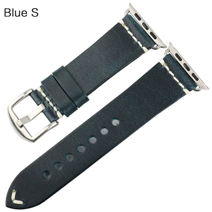 Top Leather Strap For Apple Watch Band 45mm 41mm 44mm 40mm 42mm 38mm Series 9 8 7 6 SE 5 4 3 iWatch Bracelet Watchband