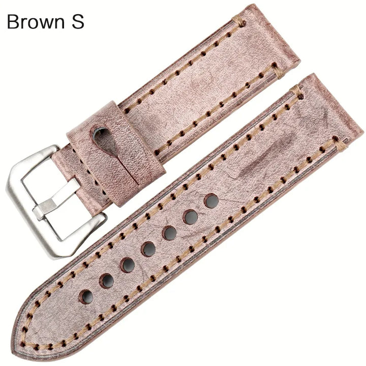 Vintage English Bridle Leather Watch Strap 22–24mm for Panerai – MAIKES