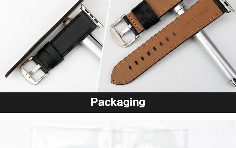 Top Quality Leather Strap For Apple Watch Band 45mm 41mm 44mm 40mm 42mm 38mm Series 7 6 SE 5 4 3 iWatch Watchband