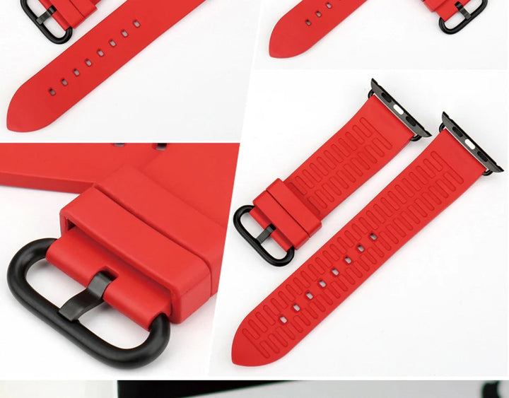 For Apple Watch Band 45mm 41mm 44mm 40mm 42mm 38mm Series 7 6 SE 5 4 3 Watchband Bracelet Sport Rubber iWatch Strap