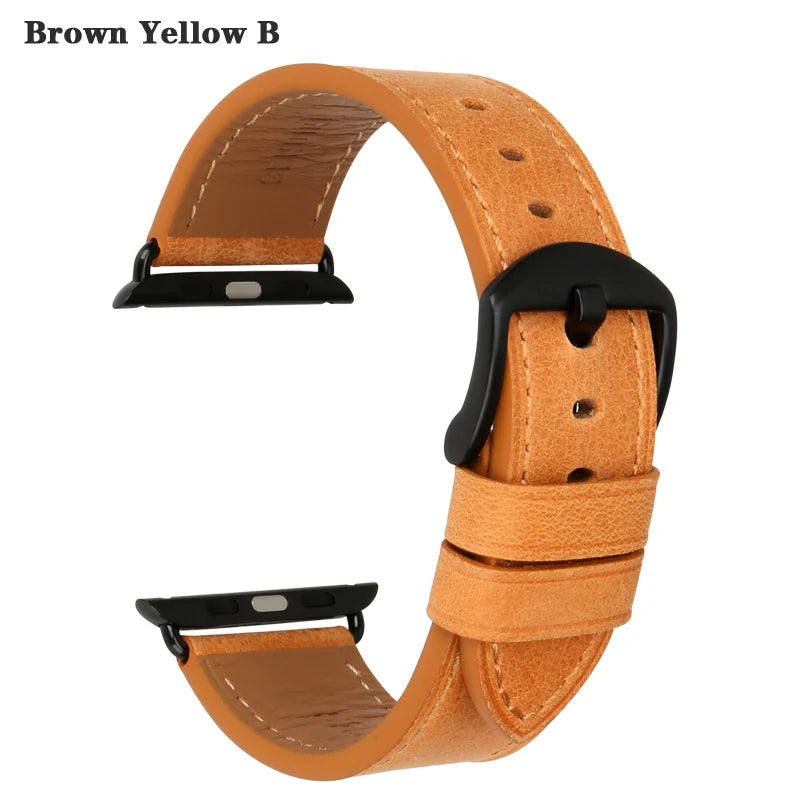 Top Quality Leather Strap For Apple Watch Band 45mm 41mm 44mm 40mm 42mm 38mm Series 7 6 SE 5 4 3 iWatch Watchband