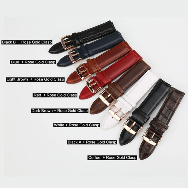 MAIKES Watch Accessories Genuine Leather Watch Strap 16mm 17mm 18mm 19mm 20mm Watchband For DW Daniel Wellington Watch Band