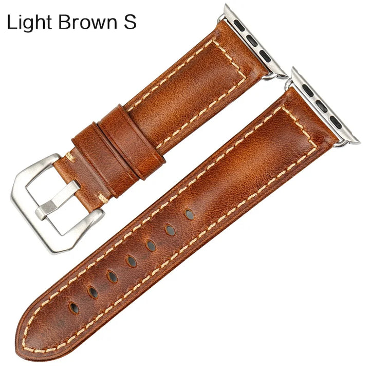 Vintage Genuine Leather Apple Watch Band Series 6–7, 38–45mm – MAIKES