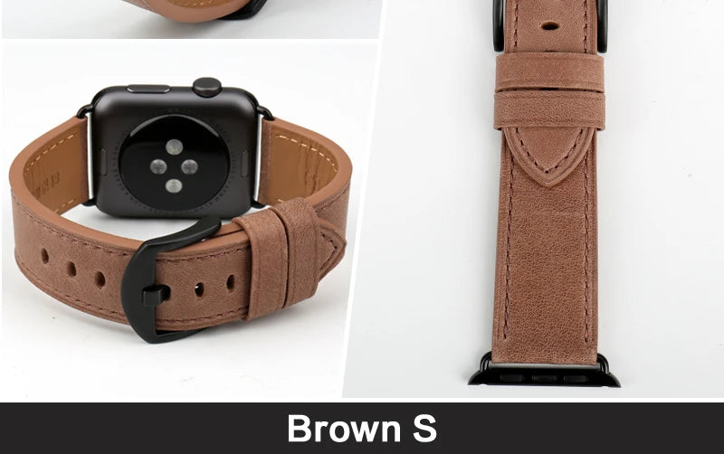 Top Quality Leather Strap For Apple Watch Band 45mm 41mm 44mm 40mm 42mm 38mm Series 7 6 SE 5 4 3 iWatch Watchband