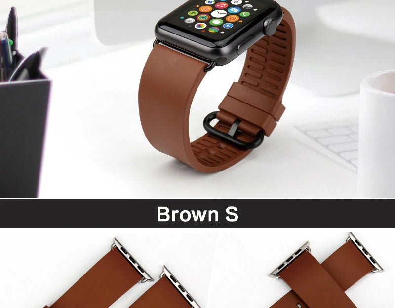 For Apple Watch Band 45mm 41mm 44mm 40mm 42mm 38mm Series 7 6 SE 5 4 3 Watchband Bracelet Sport Rubber iWatch Strap