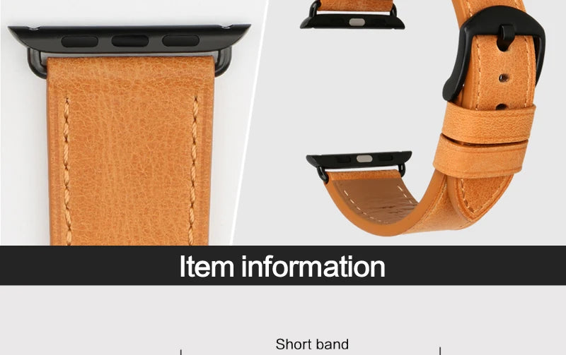 Top Quality Leather Strap For Apple Watch Band 45mm 41mm 44mm 40mm 42mm 38mm Series 7 6 SE 5 4 3 iWatch Watchband