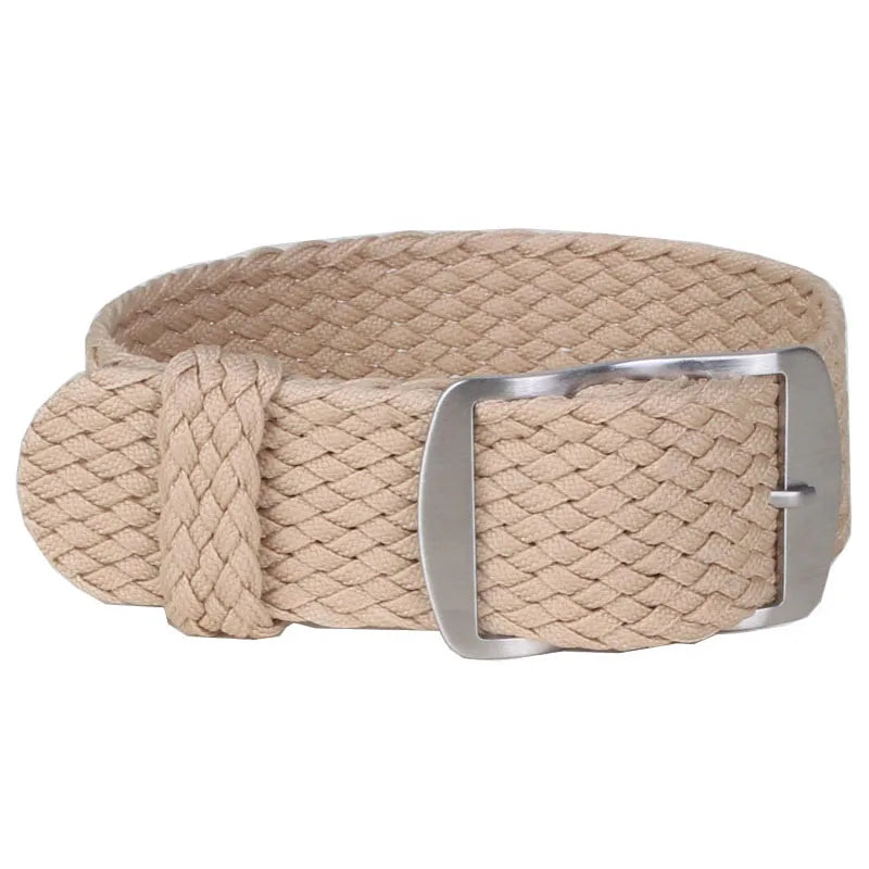 Perlon Woven Nylon Watch Strap (16-22mm) – Black & Blue