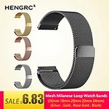Oil Wax Cowhide Leather Watch Strap 22-24mm