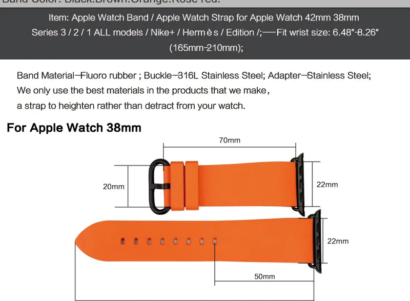 MAIKES Rubber Strap For Apple Watch Band 45mm 41mm 42mm 44mm 40mm Series 7 6 SE 5 4 3 iWatch Bracelet