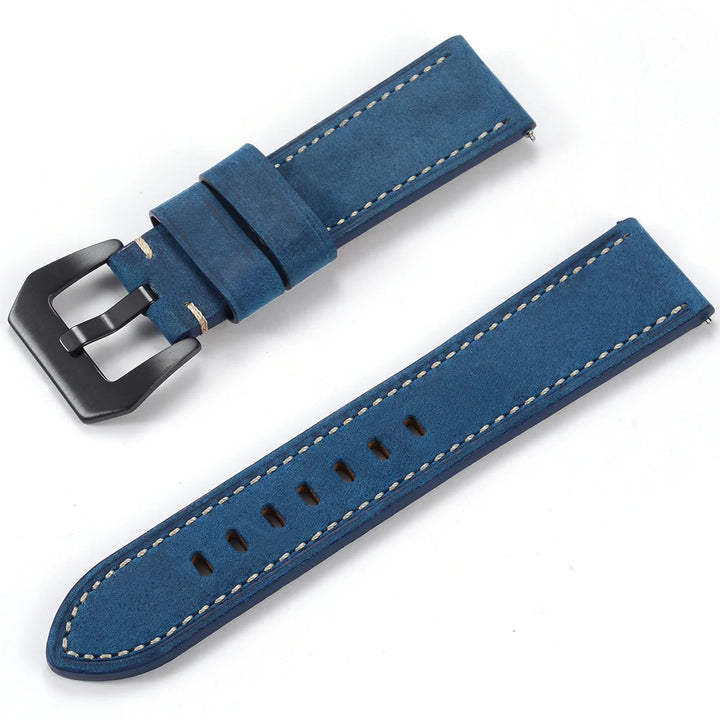 Men’s Genuine Leather Watch Band 22–24mm (Top Grain, High Quality)