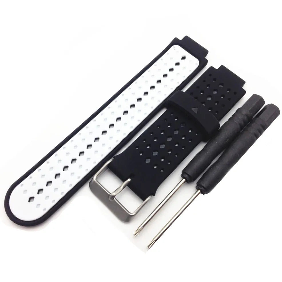 Silicone Replacement Strap for Garmin Forerunner 235/220/230/620/630/735XT