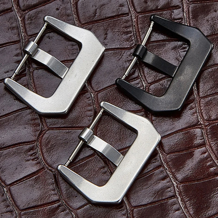 316L Stainless Steel Watch Buckle (16-26mm) – Silver & Black