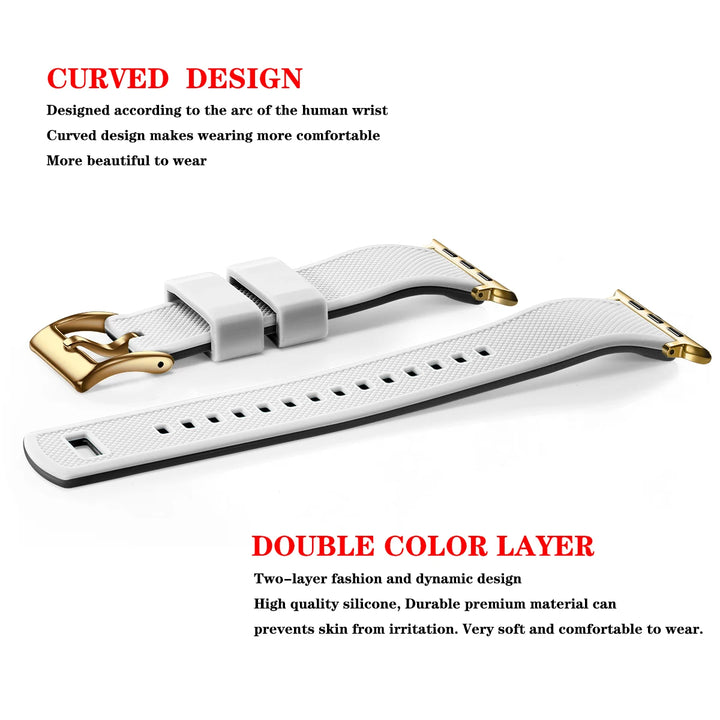 New Silicone Rubber Apple Watch Band 38–45mm