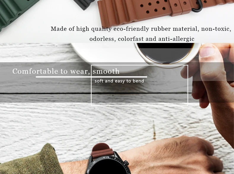 Rubber Watch Bands Quick Release 20mm 22mm 24mm Watch Accessories Orange Sport Watch Strap Smart Watch Bracelet Belt For Casio