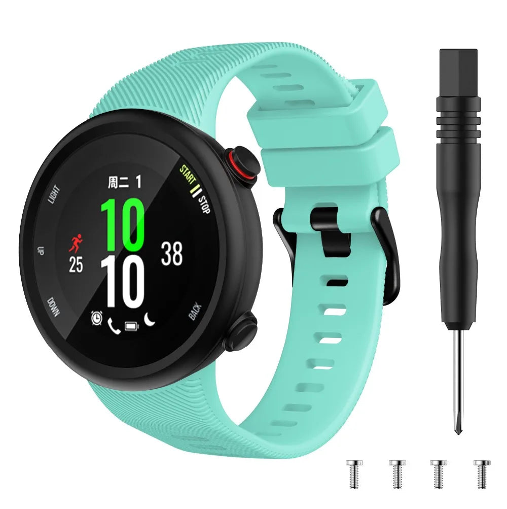 Silicone Watch Strap for Garmin Forerunner 45/45S & Swim 2