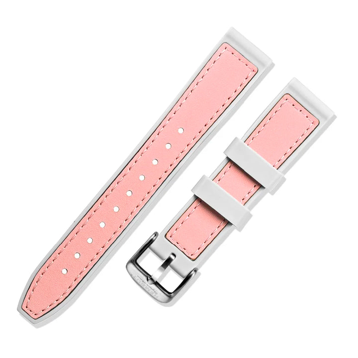Hemsut Cowhide & Silicone Watch Strap – 18–24mm Waterproof & Breathable