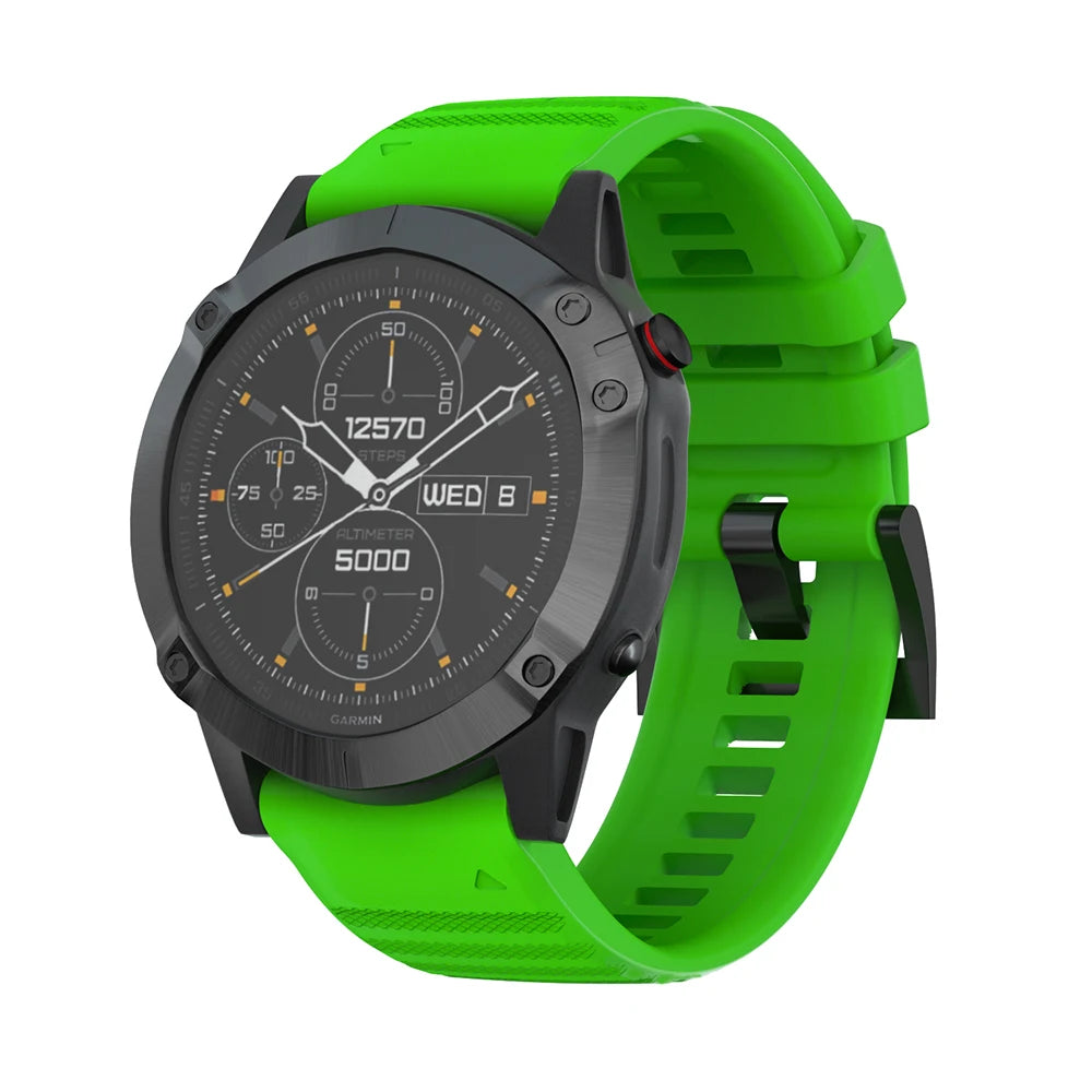 Quick-Fit Silicone Watch Strap – 22–26mm for Garmin Fenix & Epix