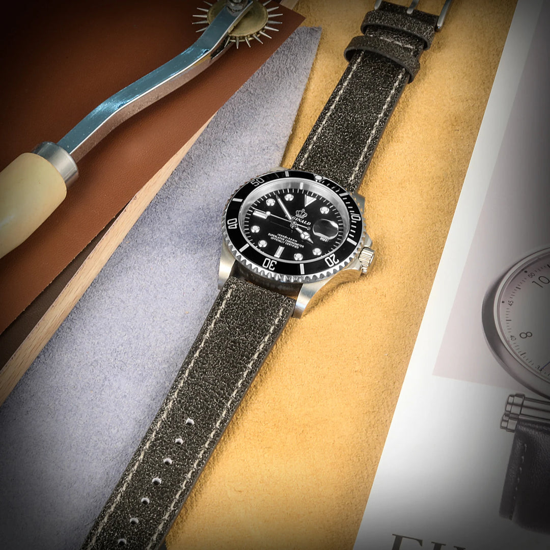 Hemsut Quick Release Leather Watch Bands Italian Mastrotto Brown Leather Watches Straps 18mm 20mm 22mm