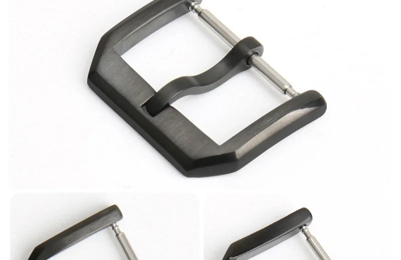 MAIKES Stainless Steel Watch Clasp 16mm 18mm 20mm 22mm Black Rose Gold Watch Buckle For Leather Watch Band