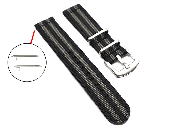 NATOBELT Nylon Sailcloth Strap 18mm 20mm 22mm Spring Military Quick Release Watchband For Watch Accessories Replacement Bracelet