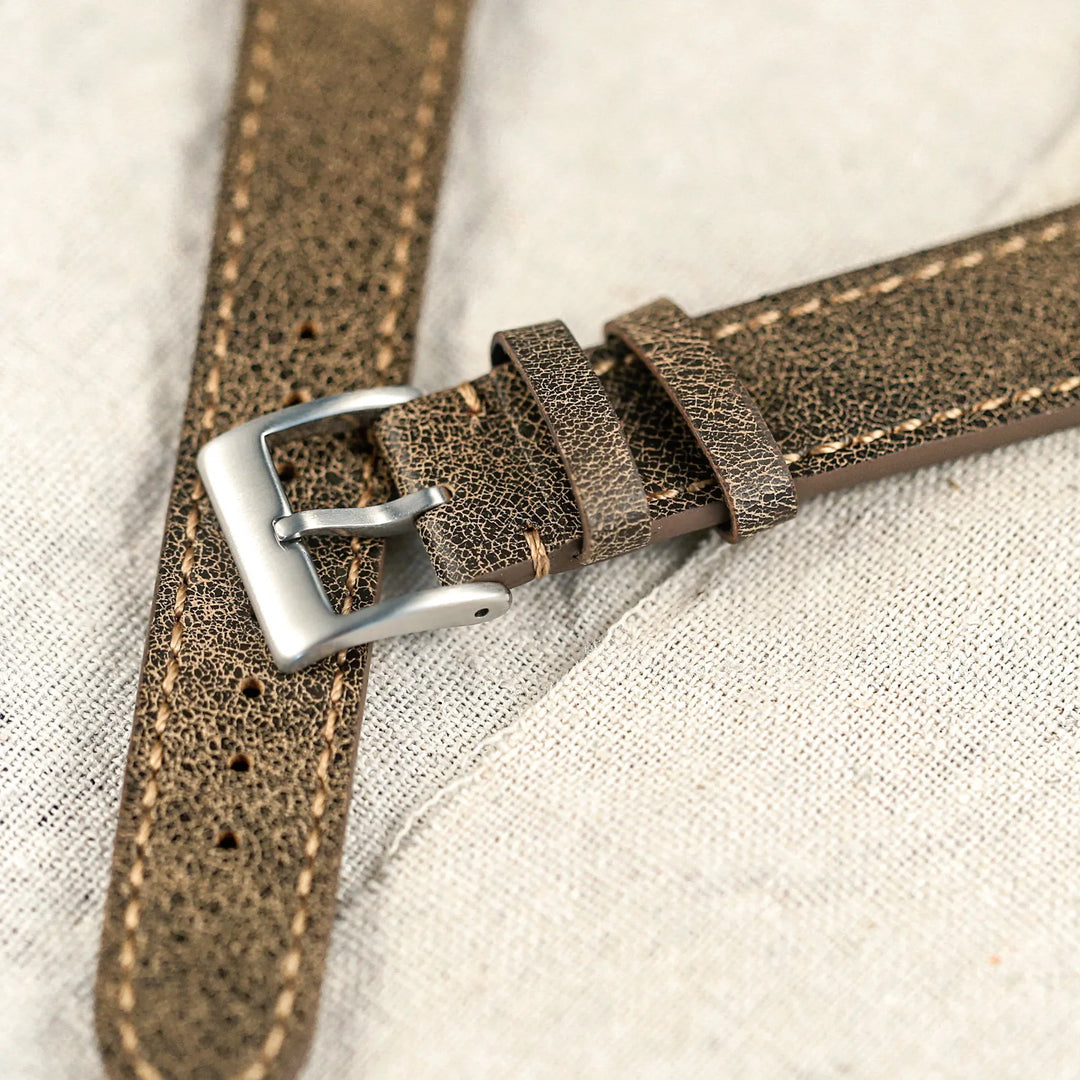 Hemsut Quick Release Leather Watch Bands Italian Mastrotto Brown Leather Watches Straps 18mm 20mm 22mm