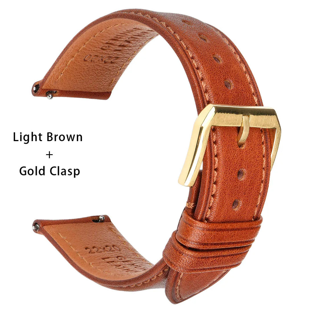 Quick Release Watchband For Huawei Watch GT 2 Pro TISSOT Samsung Galaxy Watch Active2/3 Bracelet Leather Strap Watch Band