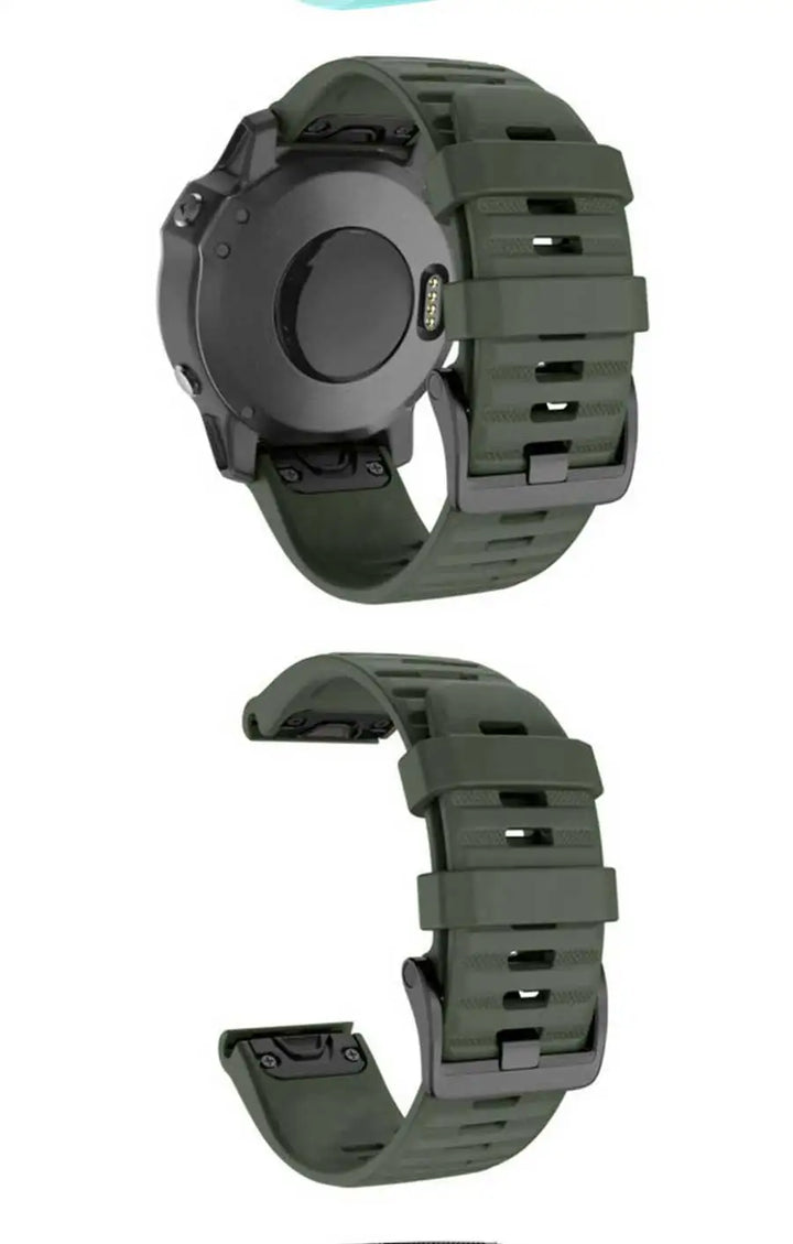Silicone Watch Strap for Garmin Fenix & Epix Series – 20/22/26mm
