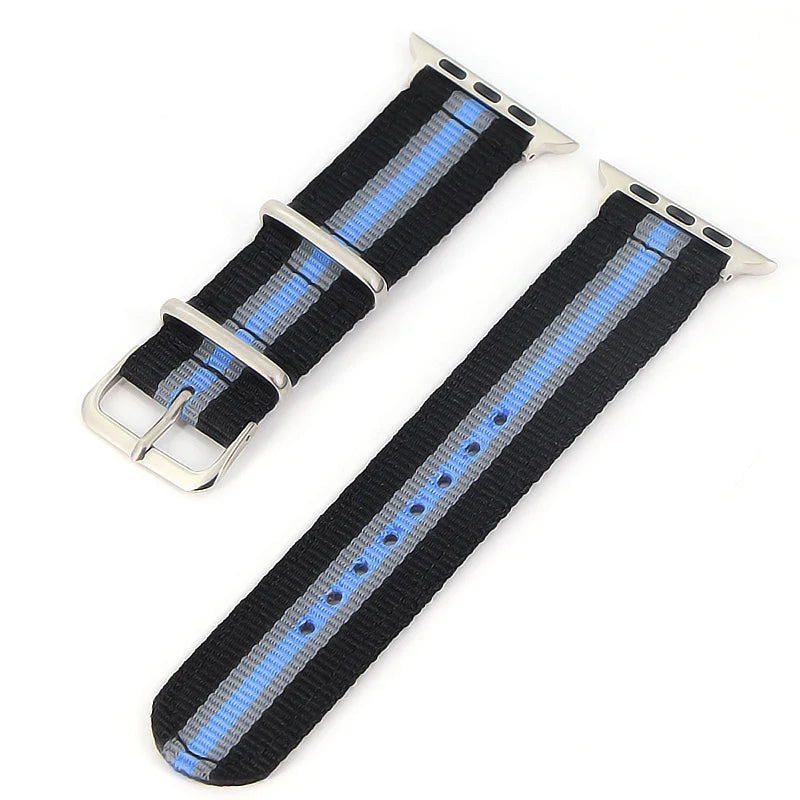 Nylon Watchband for iWatch 4 3 2 1 for Apple Watch Band 38mm 40mm Watch Strap 42mm 44mm Rainbow Wrist Bracelet