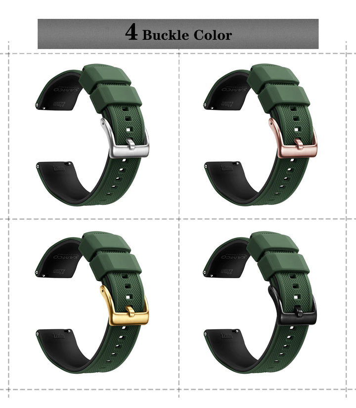 Premium Silicone Quick-Release Watch Band 18/20/22mm
