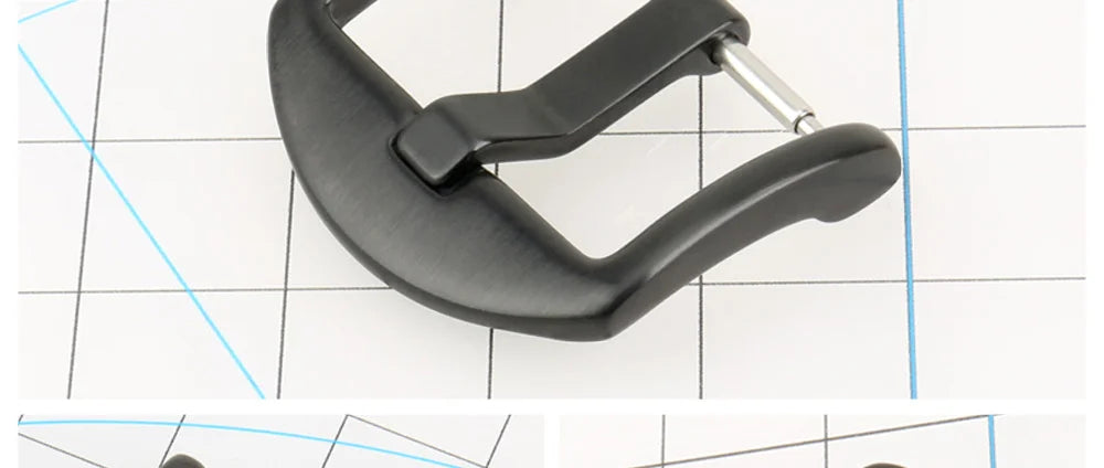 MAIKES Stainless Steel Watch Buckle 16mm 18mm 20mm 22mm 24mm Leather Strap Watch Clasp Black Rose Gold