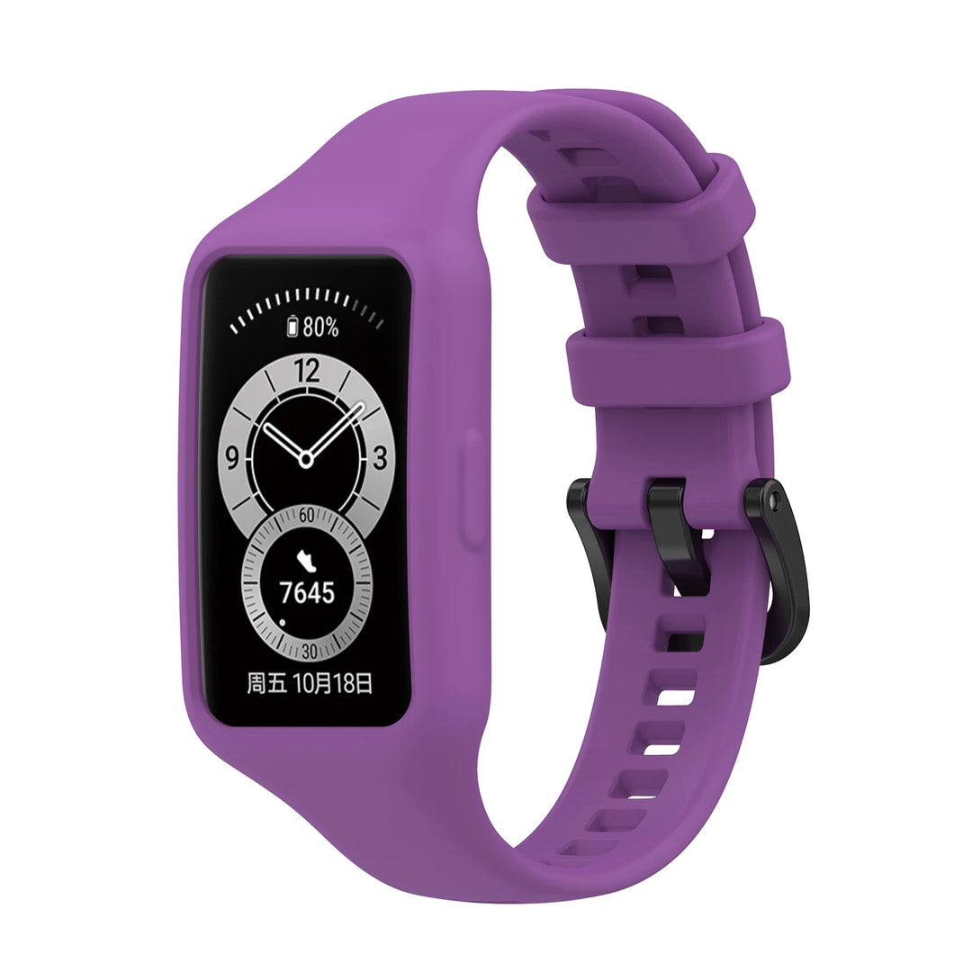 Silicone Strap with Case for Huawei Band 6/7 & Honor Band 6/7