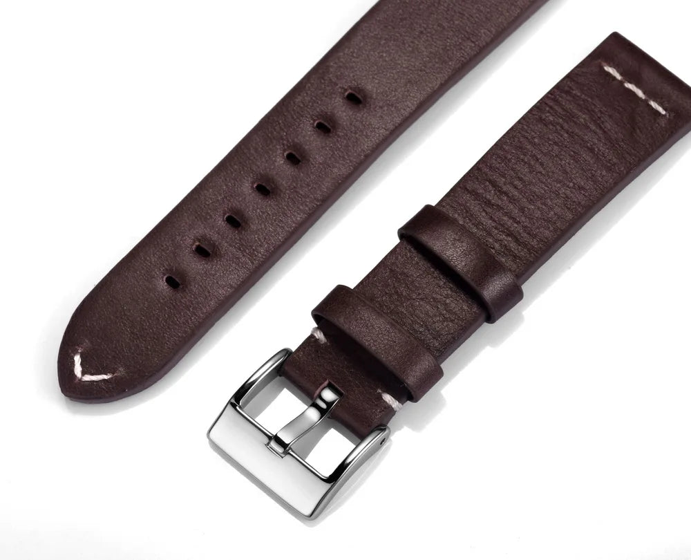 Hemsut Quick Release Leather Watch Bands Saddle Calf Handmade Vintage Leather Watch Strap 18mm 20mm 22mm