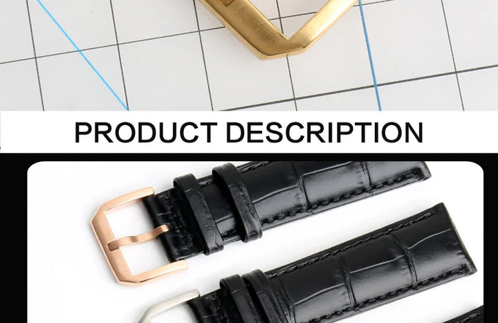 MAIKES Stainless Steel Watch Clasp 16mm 18mm 20mm 22mm Black Rose Gold Watch Buckle For Leather Watch Band