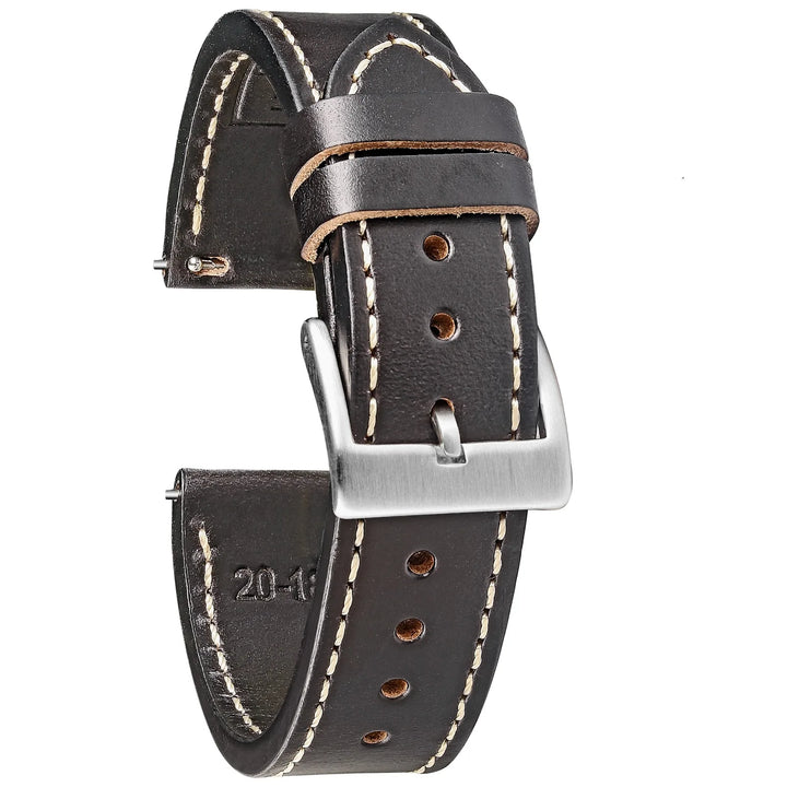 High Quality Horween Genuine Leather Straps Brown Soft Wrap Handmade Cowhide Watch Bands 18mm 20mm 22mm