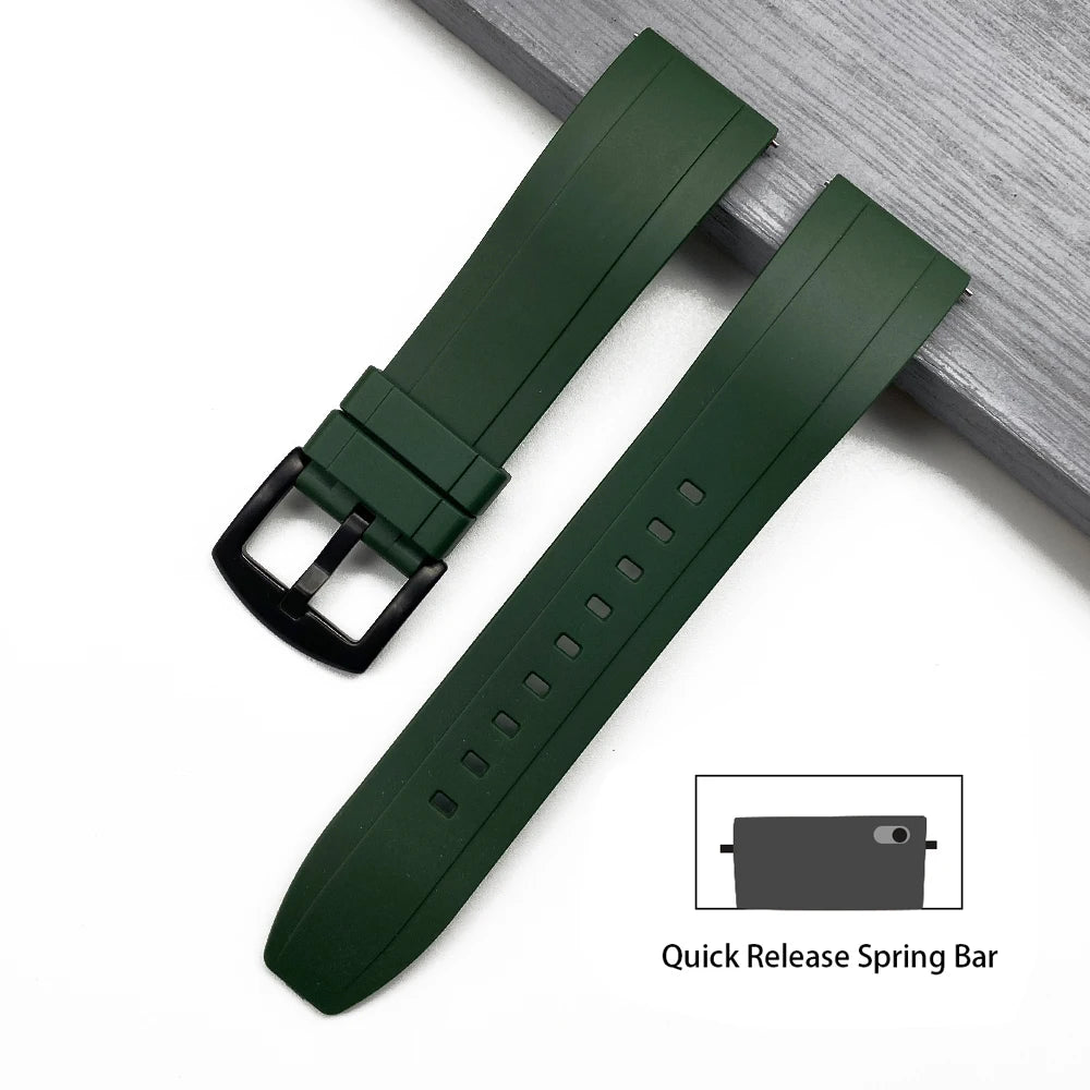 JUELONG Quick Release Watchbands Quality Silicone Rubber Watch Straps 20mm 22mm 24mm Waterproof Diving Men Watches Accessories