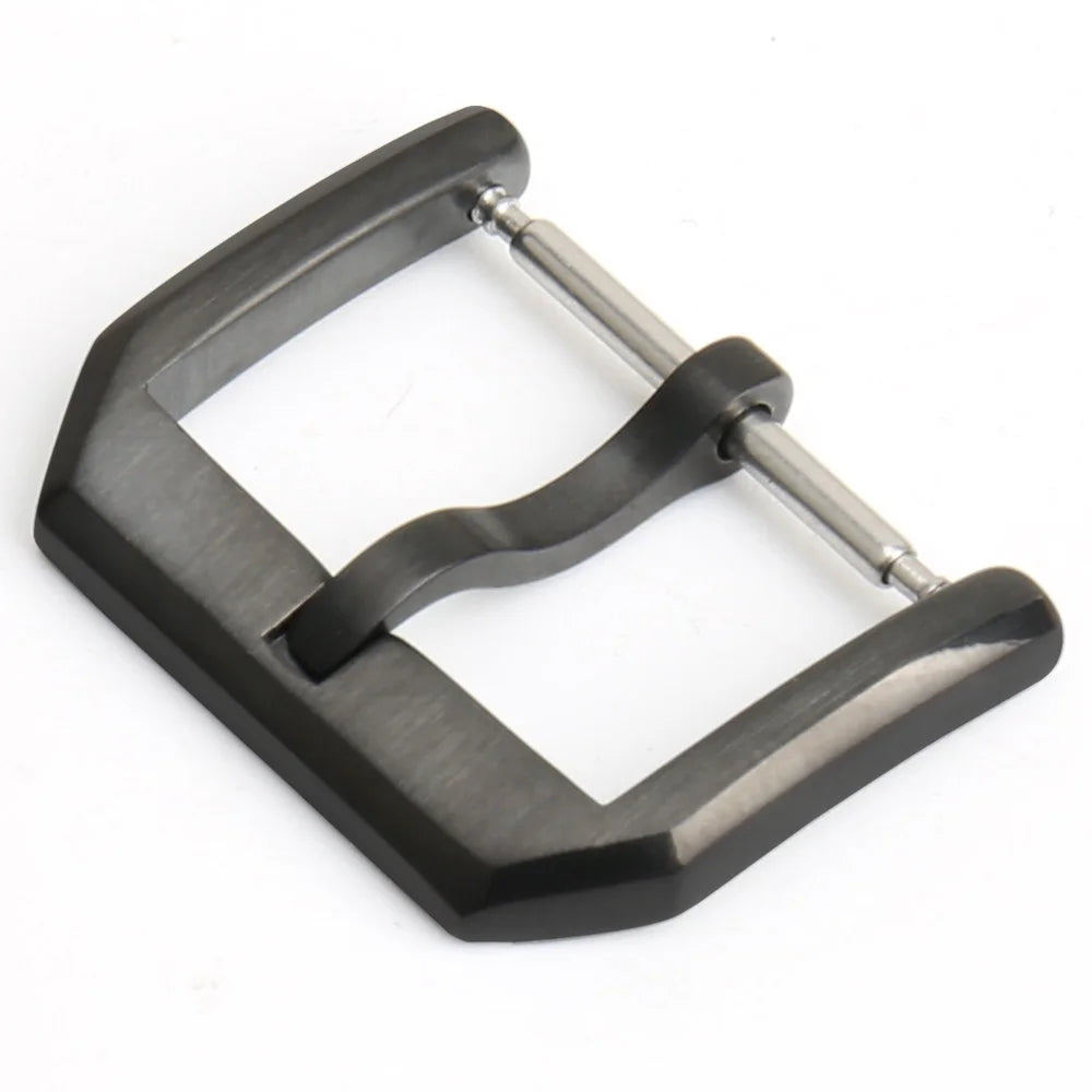 MAIKES Stainless Steel Watch Clasp 16mm 18mm 20mm 22mm Black Rose Gold Watch Buckle For Leather Watch Band