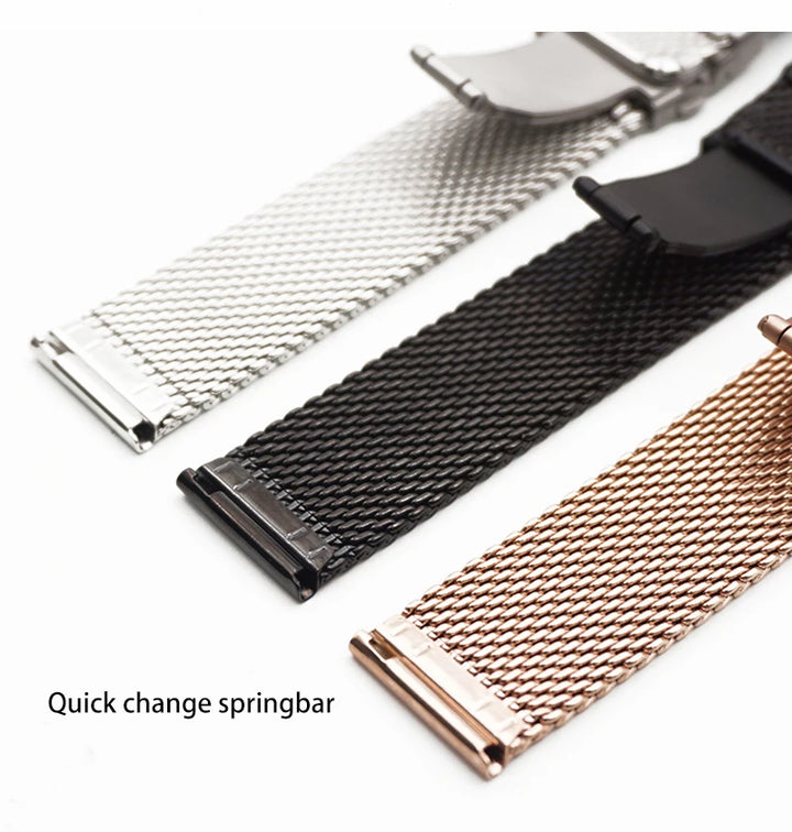 Premium Stainless Steel Watch Strap 18–22mm Quick Release