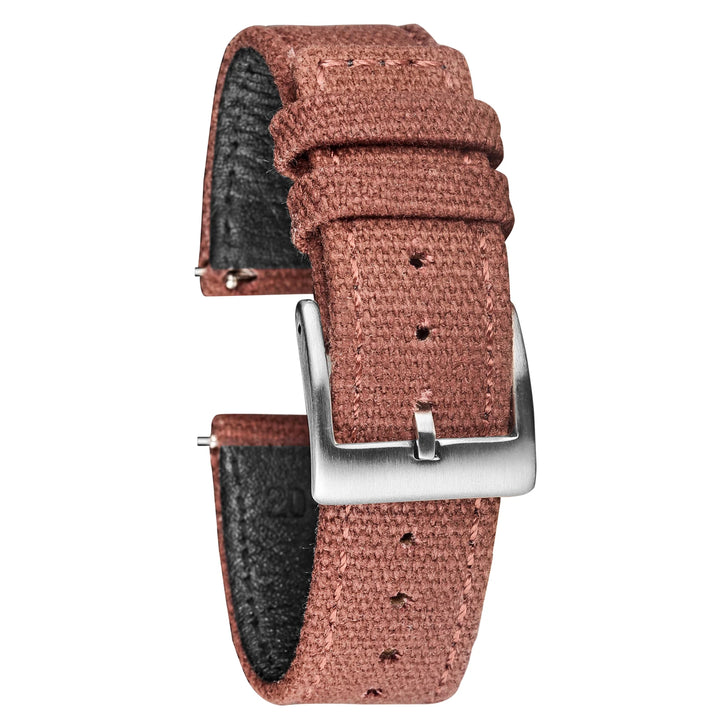 Hemsut Grey Canvas Quick-Release Watch Strap (18-22mm)