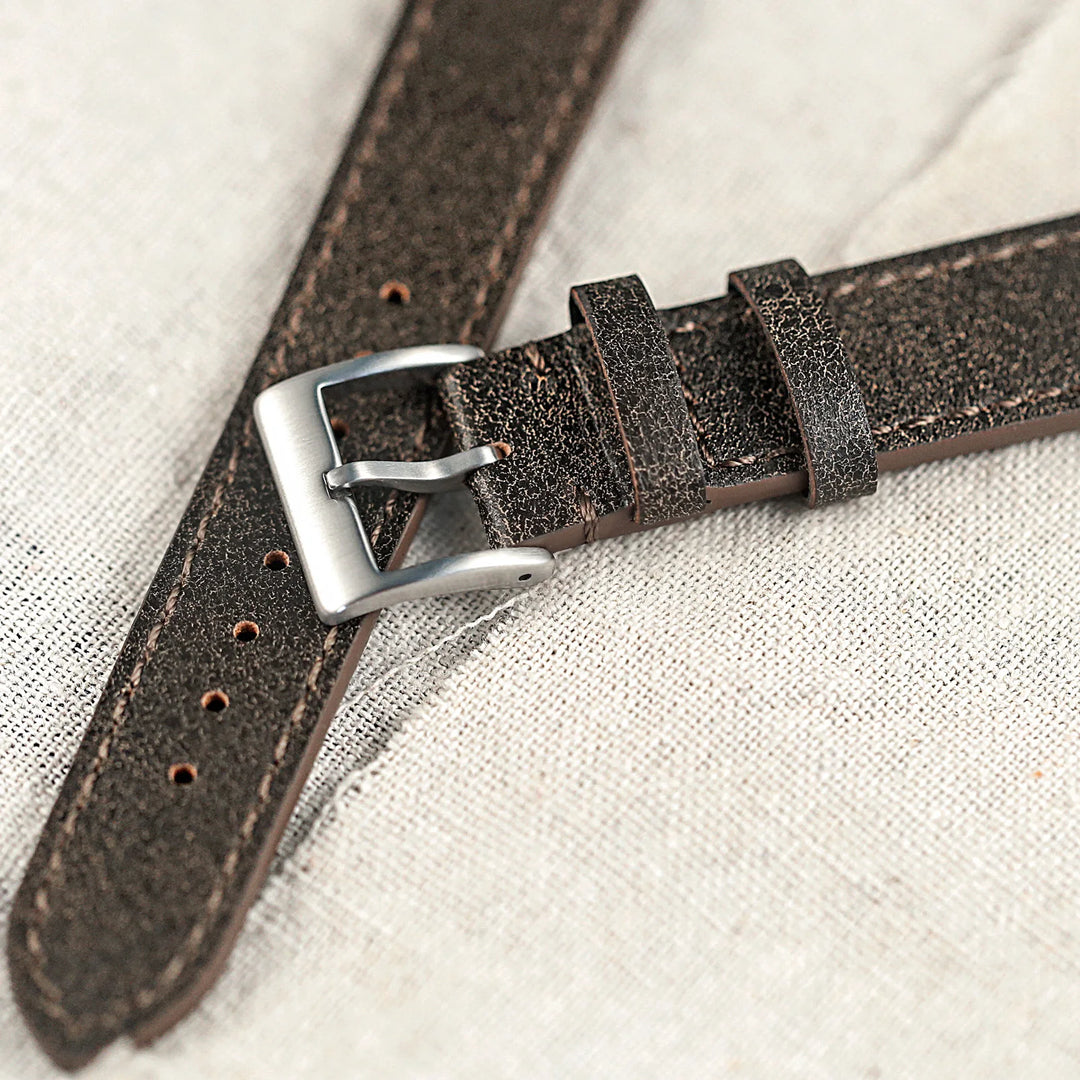 Hemsut Quick Release Leather Watch Bands Italian Mastrotto Brown Leather Watches Straps 18mm 20mm 22mm