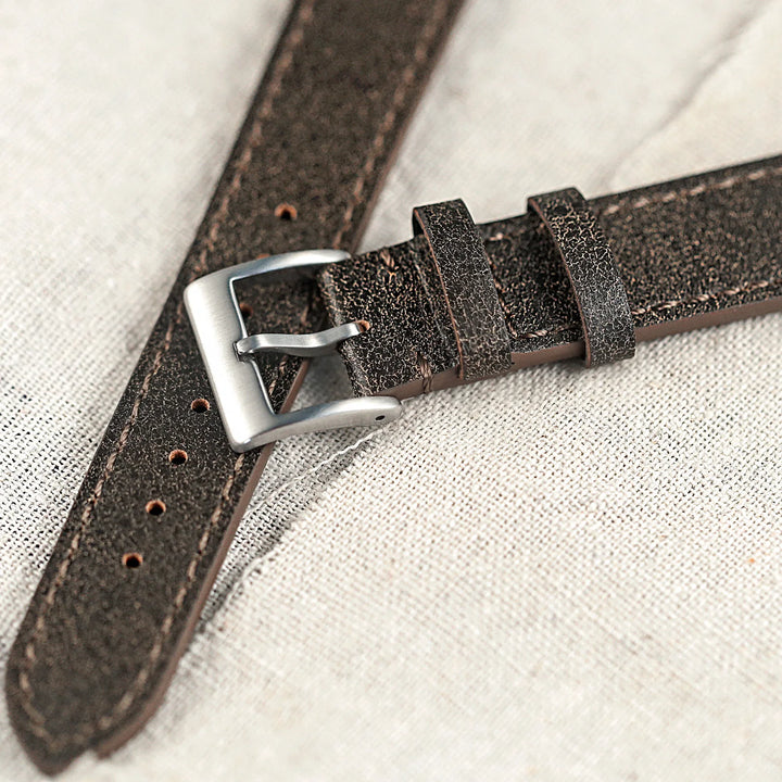 Hemsut Quick Release Leather Watch Bands Italian Mastrotto Brown Leather Watches Straps 18mm 20mm 22mm