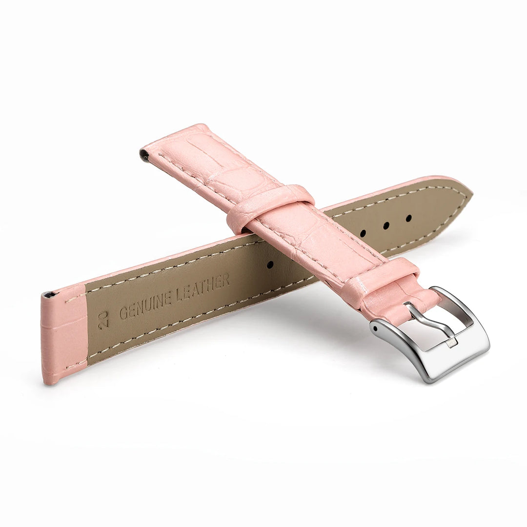 Cowhide Genuine Leather Watch Strap – 12–24mm with Tool